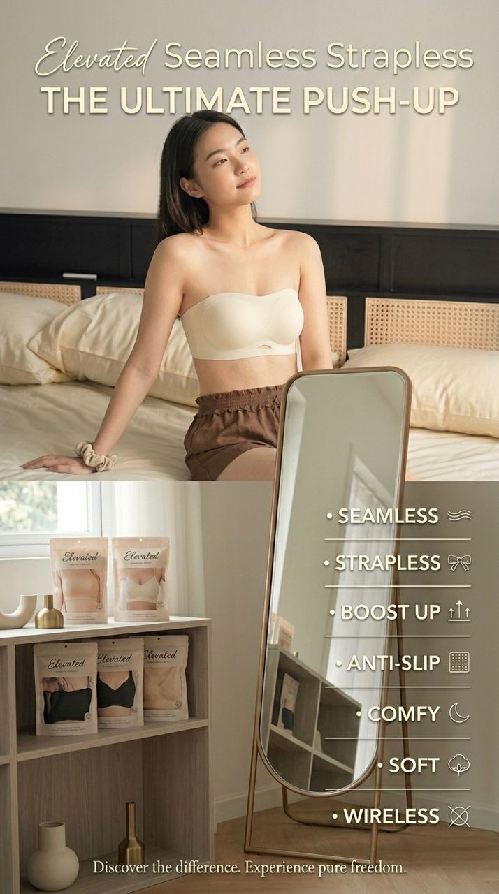 Monica Strapless Seamless Tube Bra (Extra Boost Up)