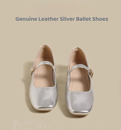 Silver Ballet Shoes