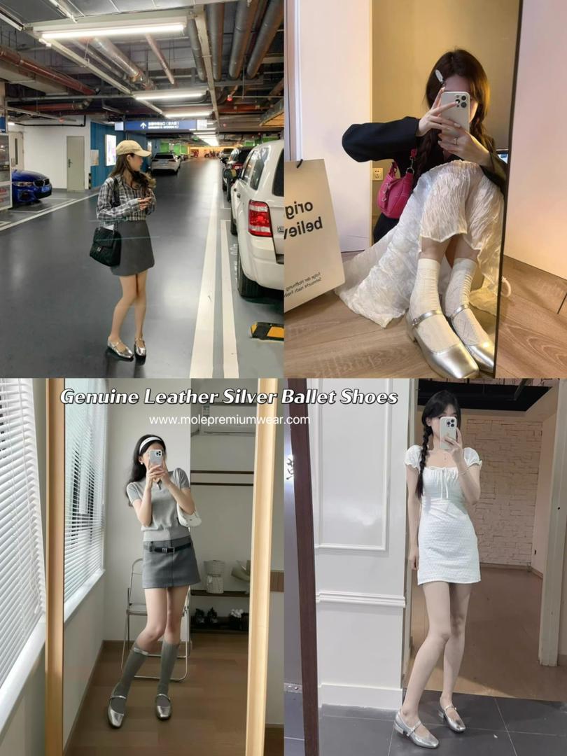 Silver Ballet Shoes