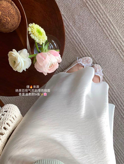 Silky Satin High Waisted Elastic Skirt