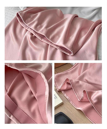 Silky Satin High Waisted Elastic Skirt