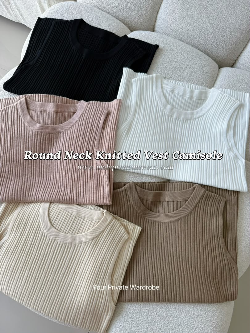 Round Neck Knitted Vest
