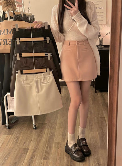 Amelia Woolen A Line Skirt