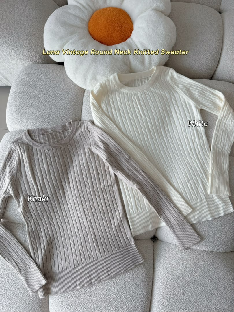 Luna Vintage Round Neck Knitted Sweater