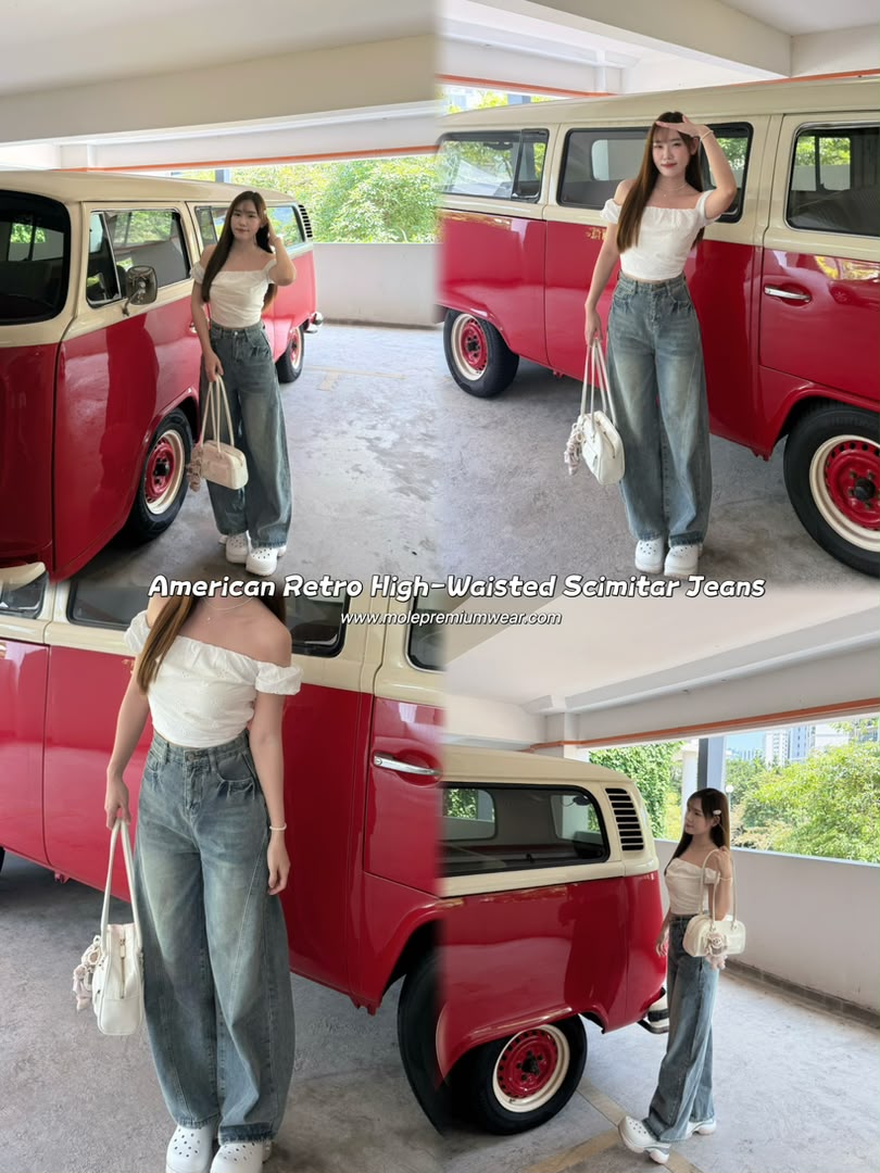 American Retro High Waisted Scimitar Jeans