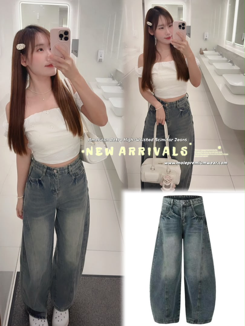 American Retro High Waisted Scimitar Jeans