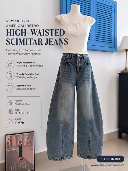 American Retro High Waisted Scimitar Jeans