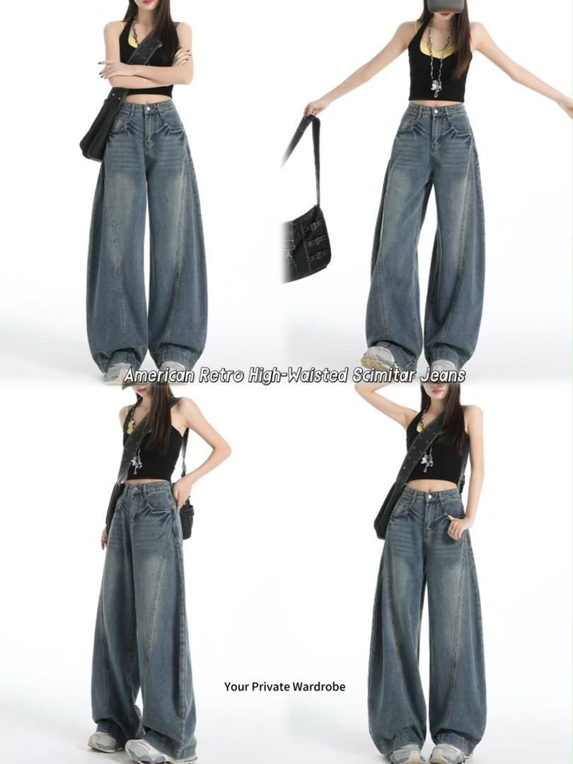 American Retro High Waisted Scimitar Jeans