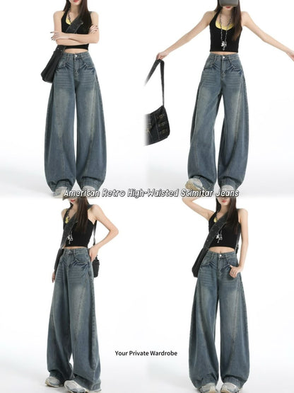 American Retro High Waisted Scimitar Jeans