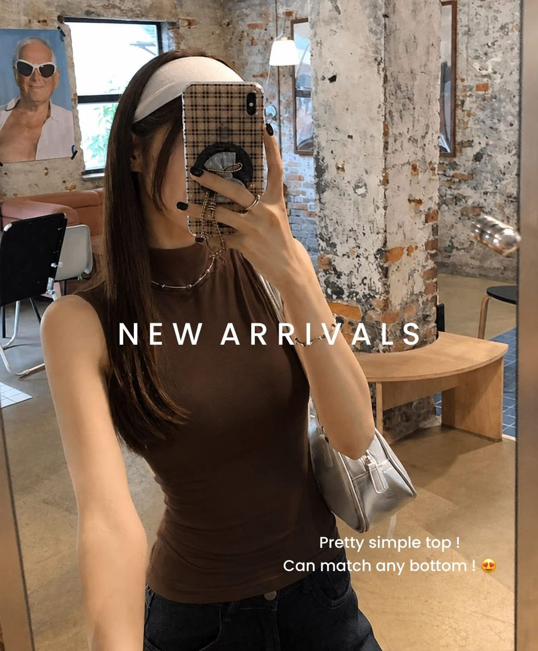 High Neck Cotton Sleeveless Tank Top