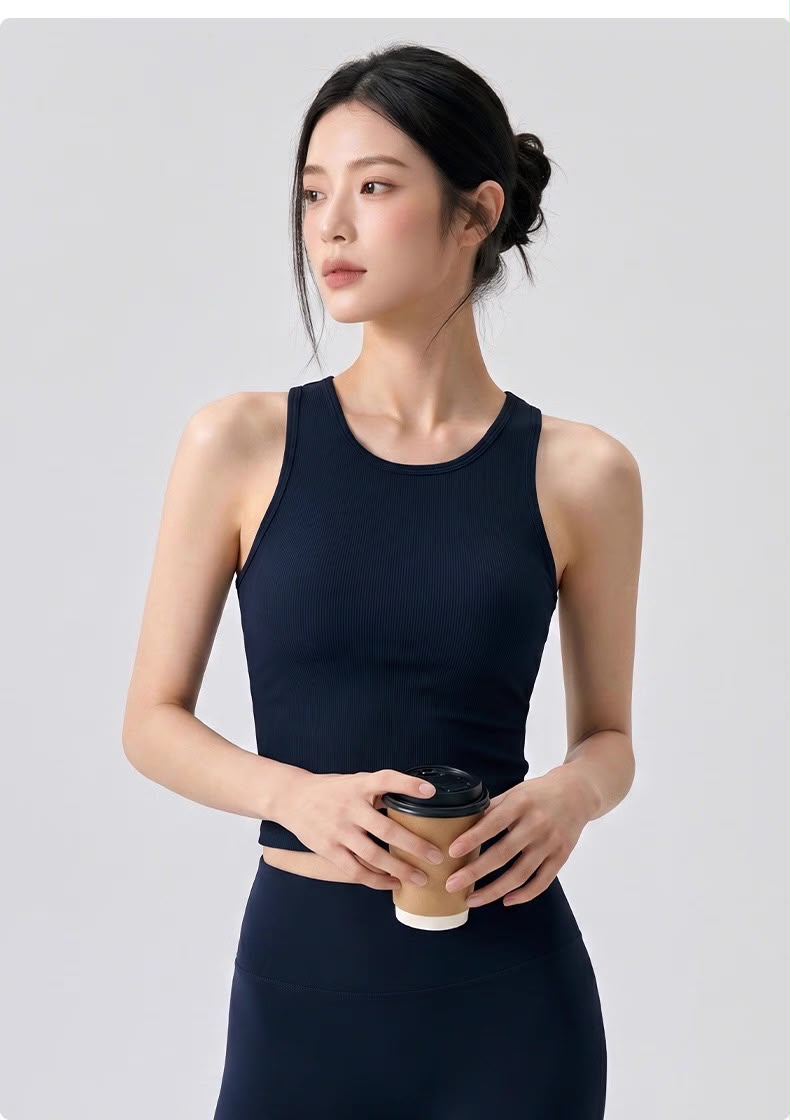 Gym Sporty Vest (Removable Bra Pad)