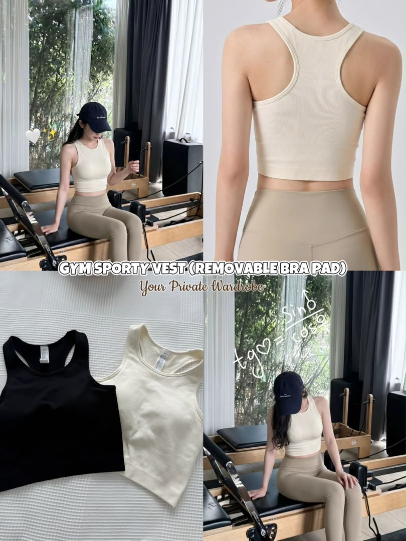 Gym Sporty Vest (Removable Bra Pad)