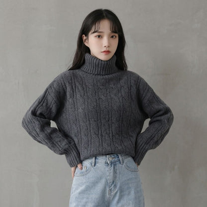 Parisa High Neck Knitted Top