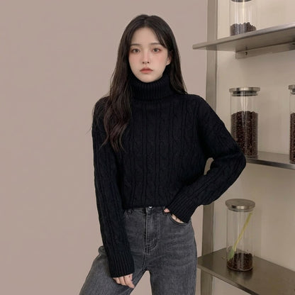Parisa High Neck Knitted Top