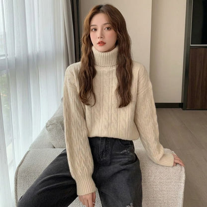 Parisa High Neck Knitted Top
