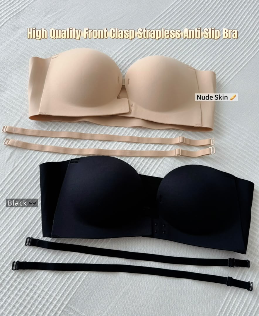High Quality Front Clasp Strapless Anti Slip Bra