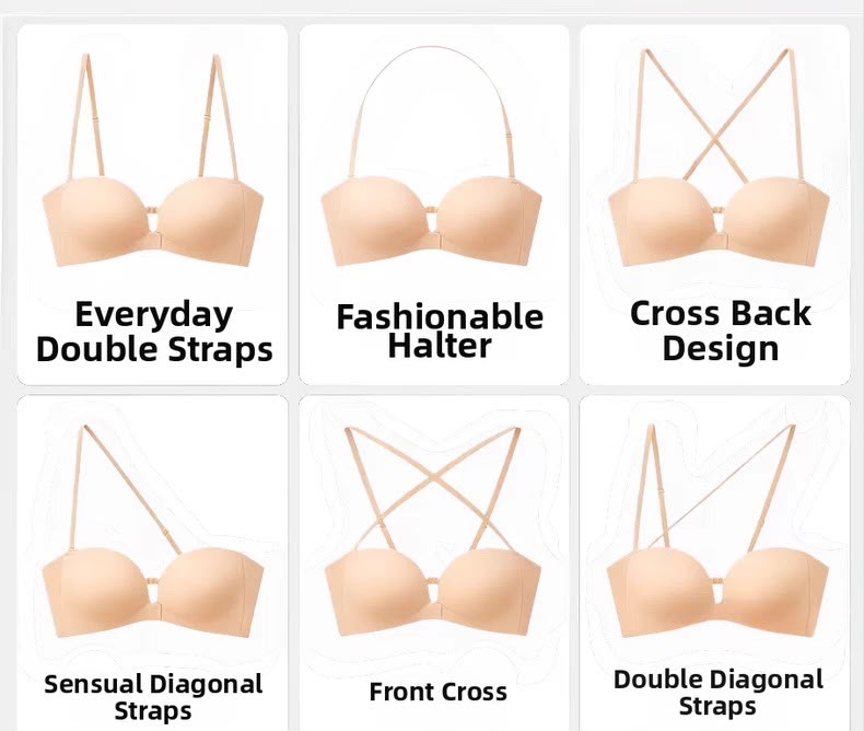 High Quality Front Clasp Strapless Anti Slip Bra