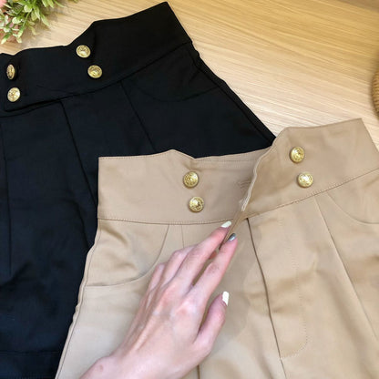 Nora Double Breasted High Waist Shorts