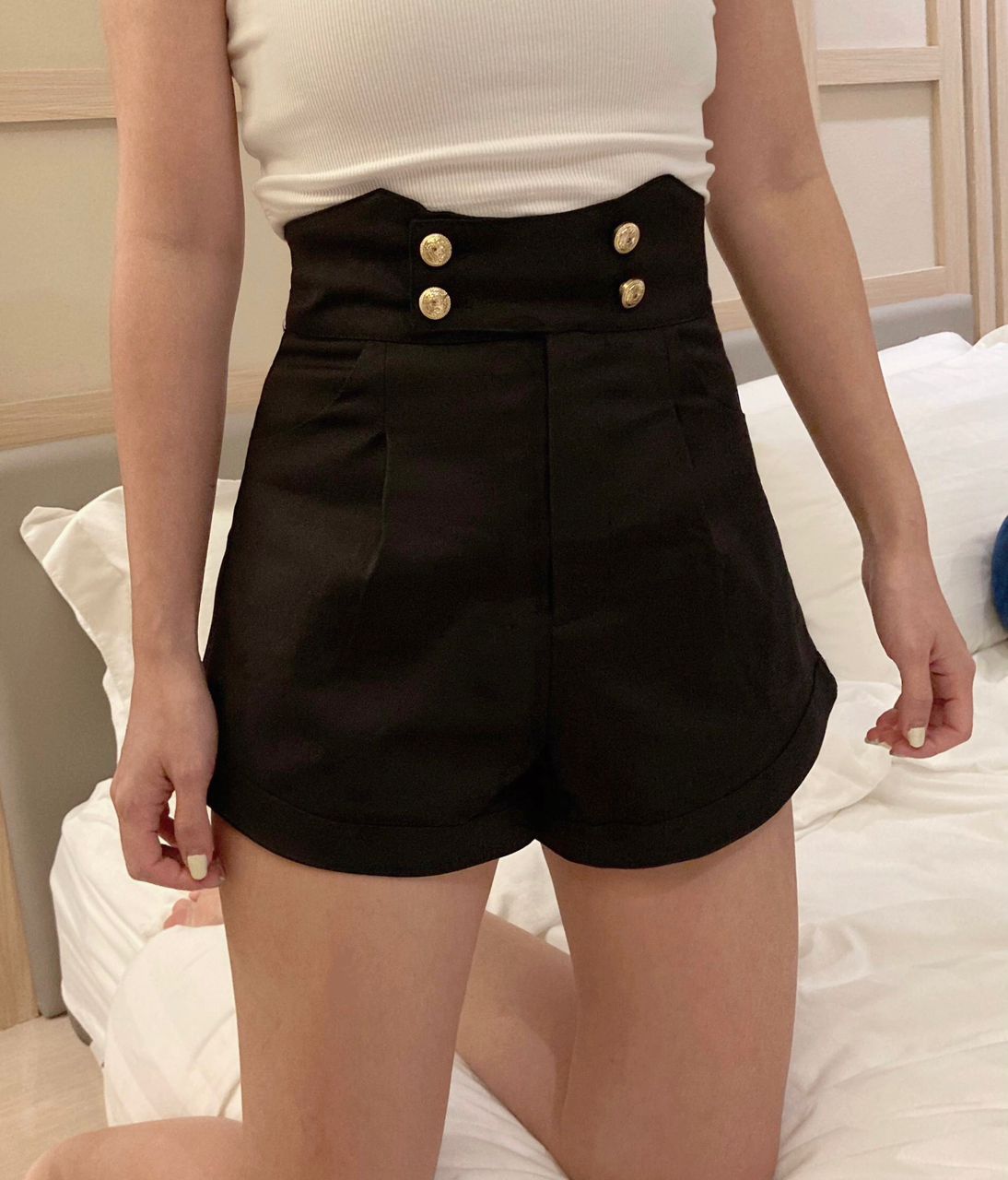Nora Double Breasted High Waist Shorts