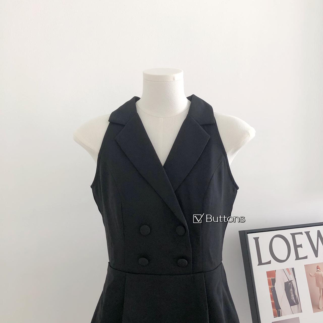 Rommily Button Blazer Layer Romper