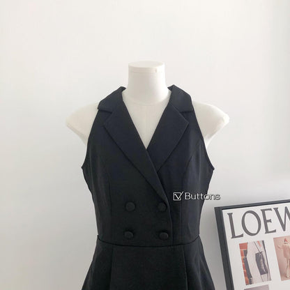 Rommily Button Blazer Layer Romper