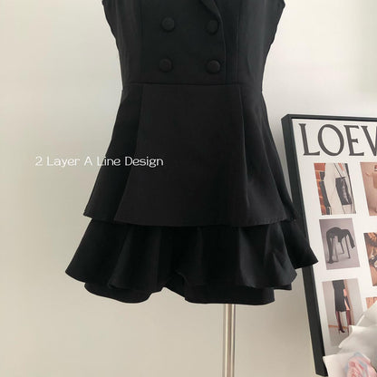 Rommily Button Blazer Layer Romper