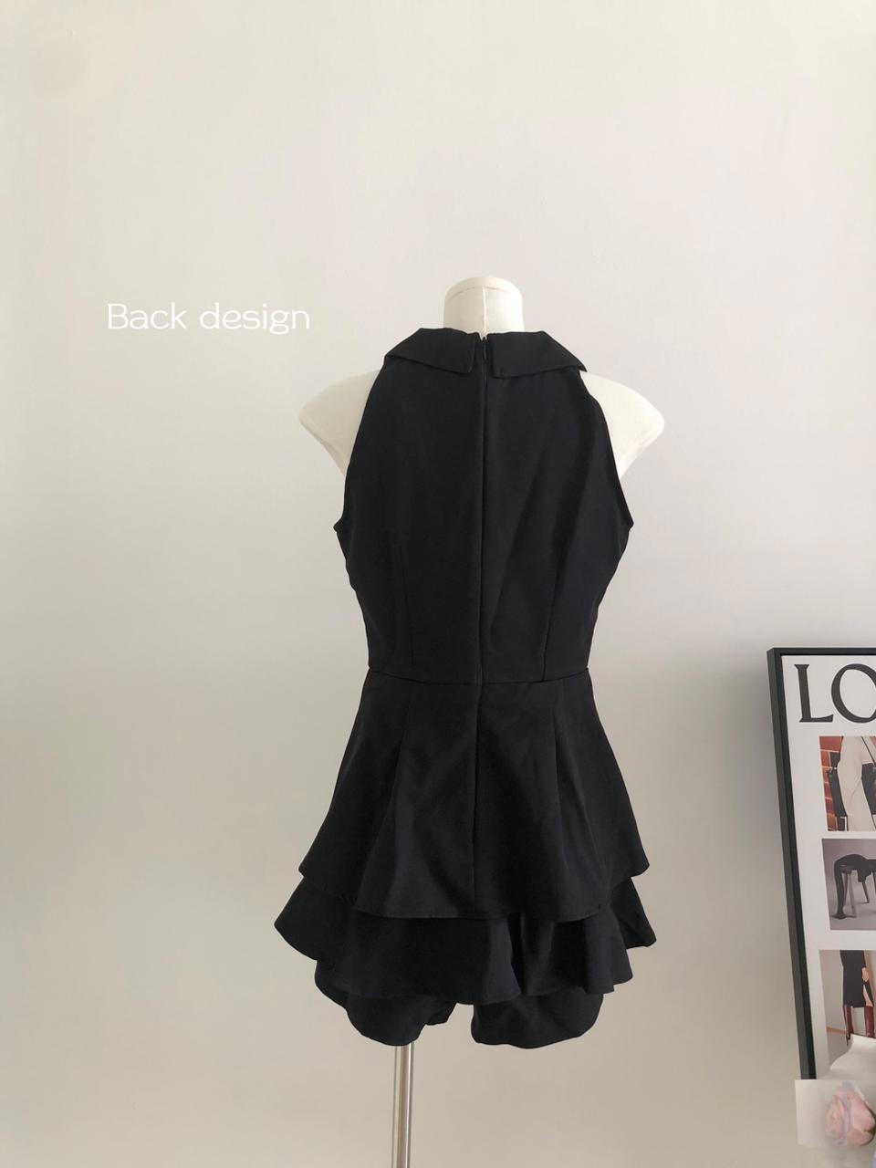 Rommily Button Blazer Layer Romper