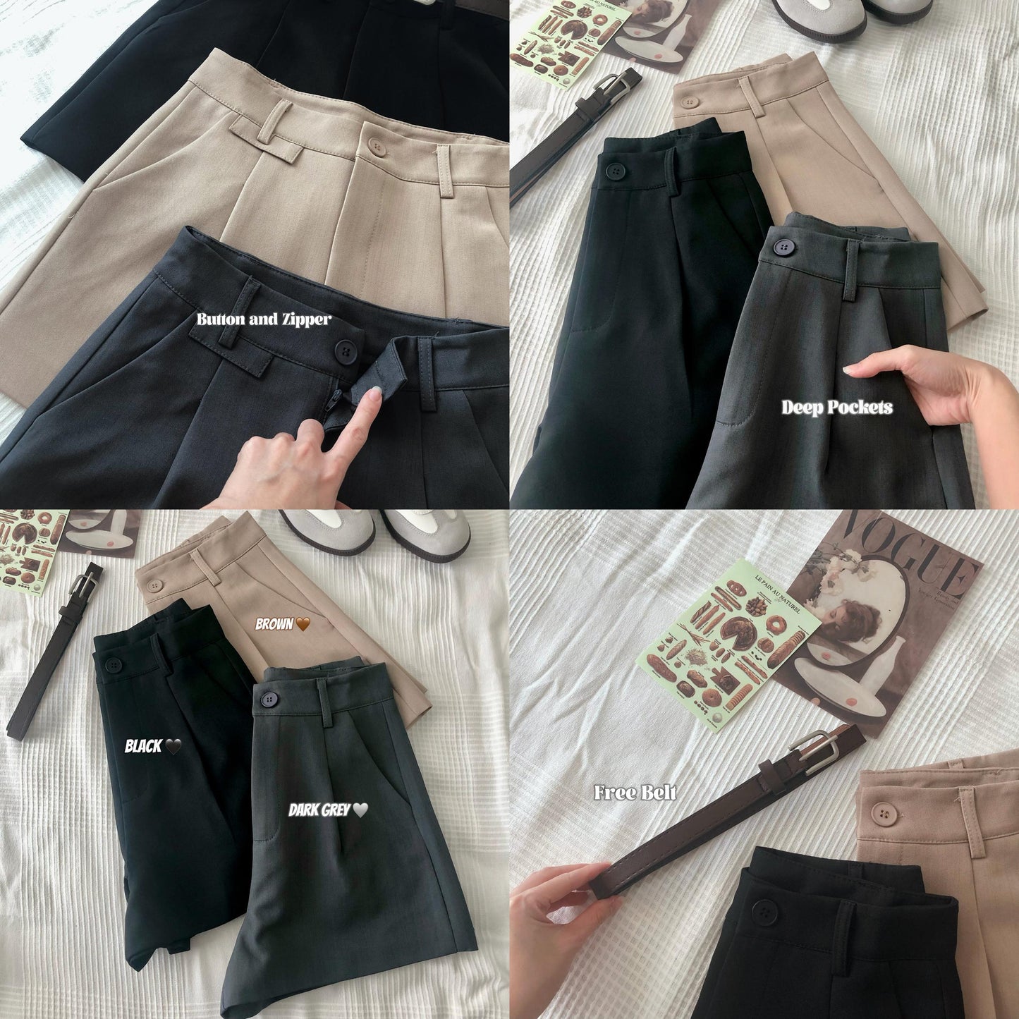 Ayanna Tailored Suit Pants (free belt)