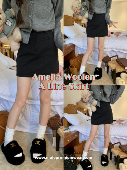 Amelia Woolen A Line Skirt