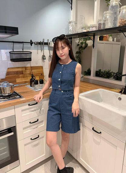 Yoona Denim Vest Set Wear