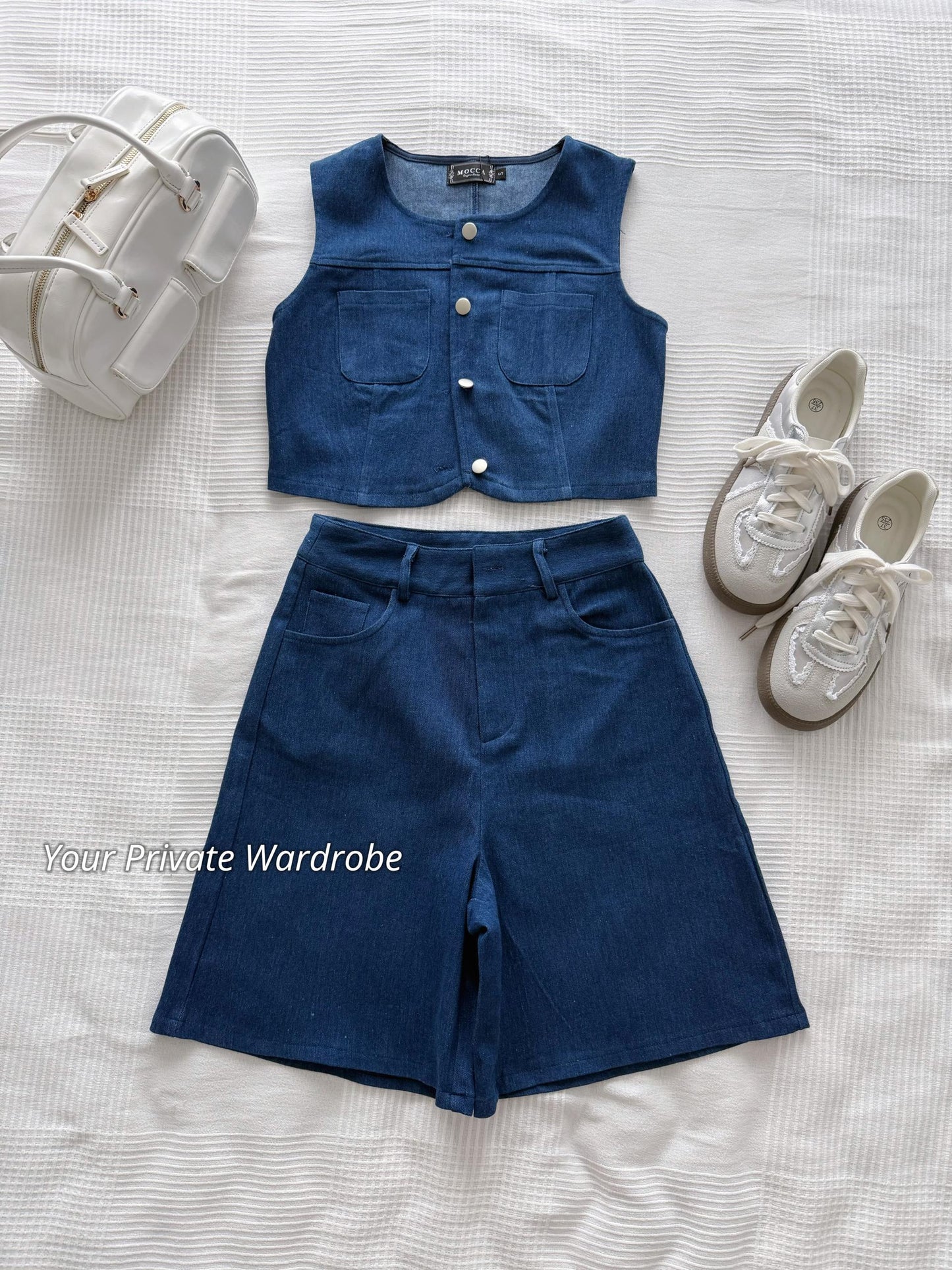 Yoona Denim Vest Set Wear