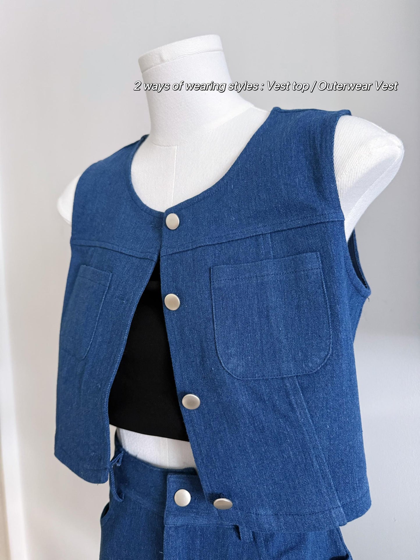 Yoona Denim Vest Set Wear