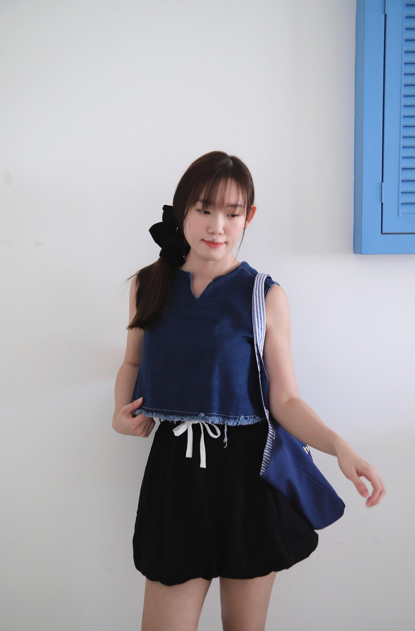 Old Money Style Denim Top