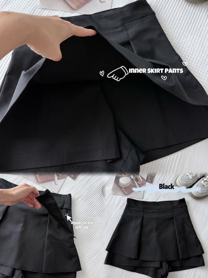 Yumi Pleated Double Layer Pants