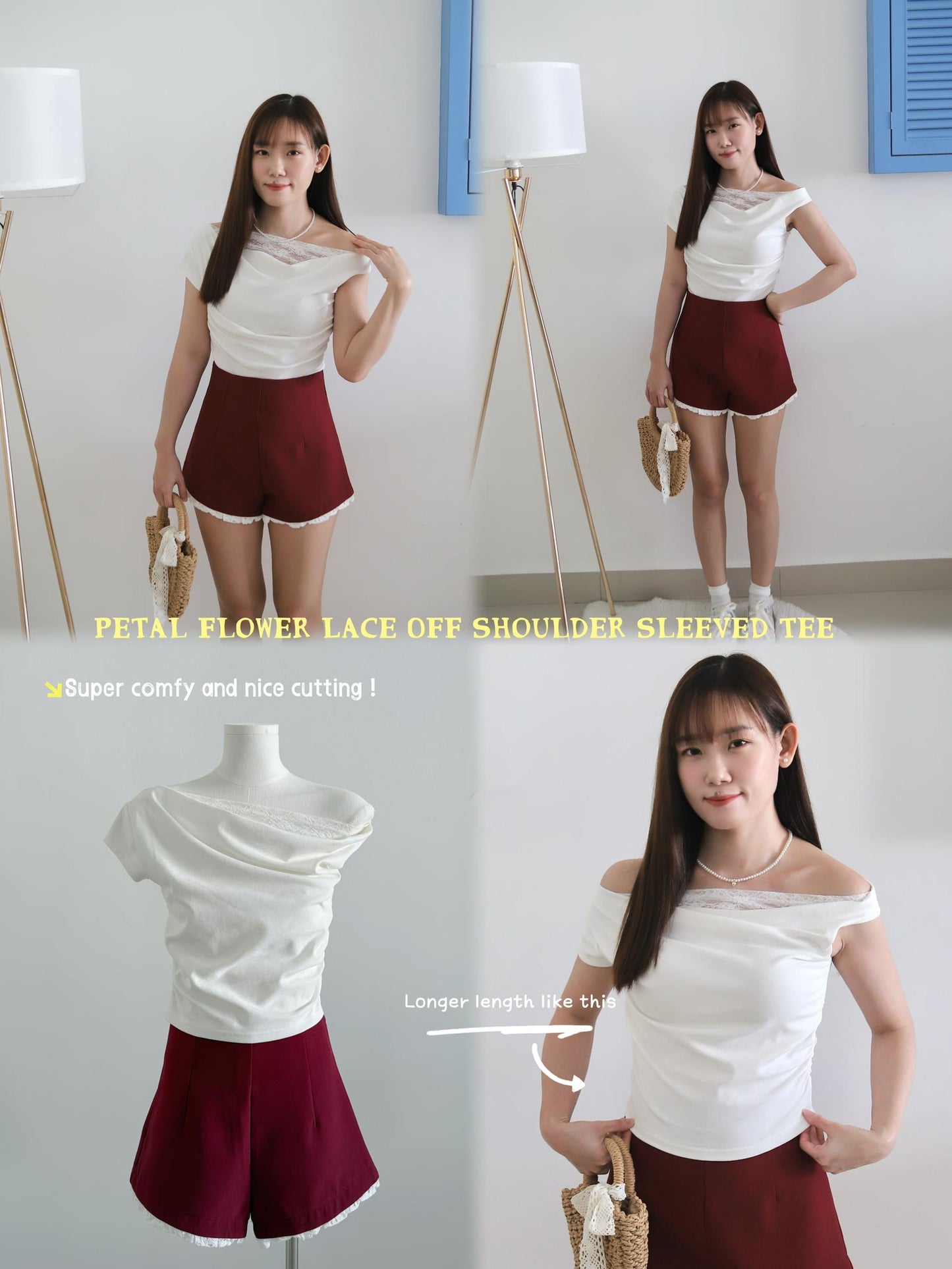 Suit Fabric A Line Lacey Shorts