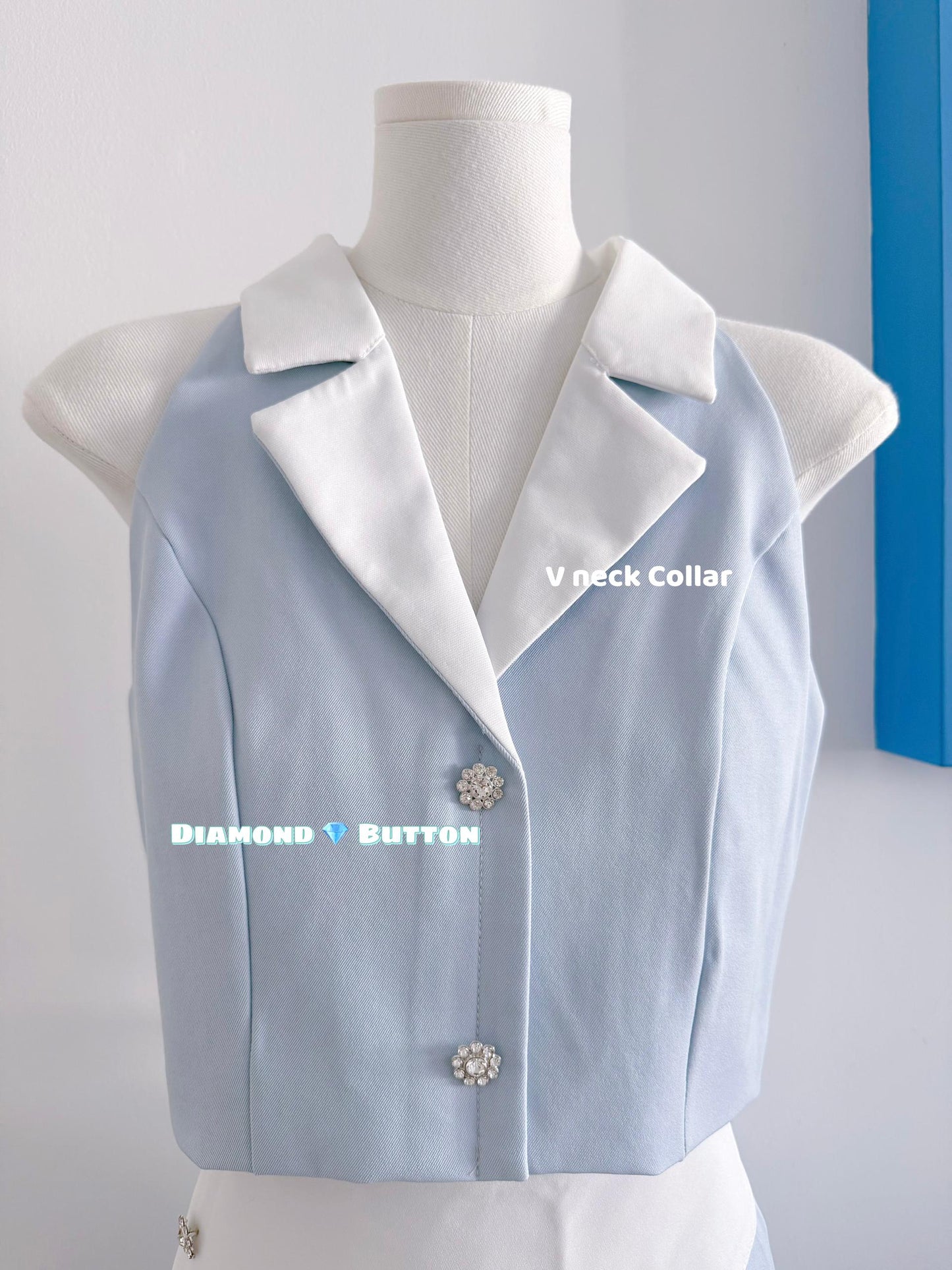 Bluebell Vest Pleated Set Wear