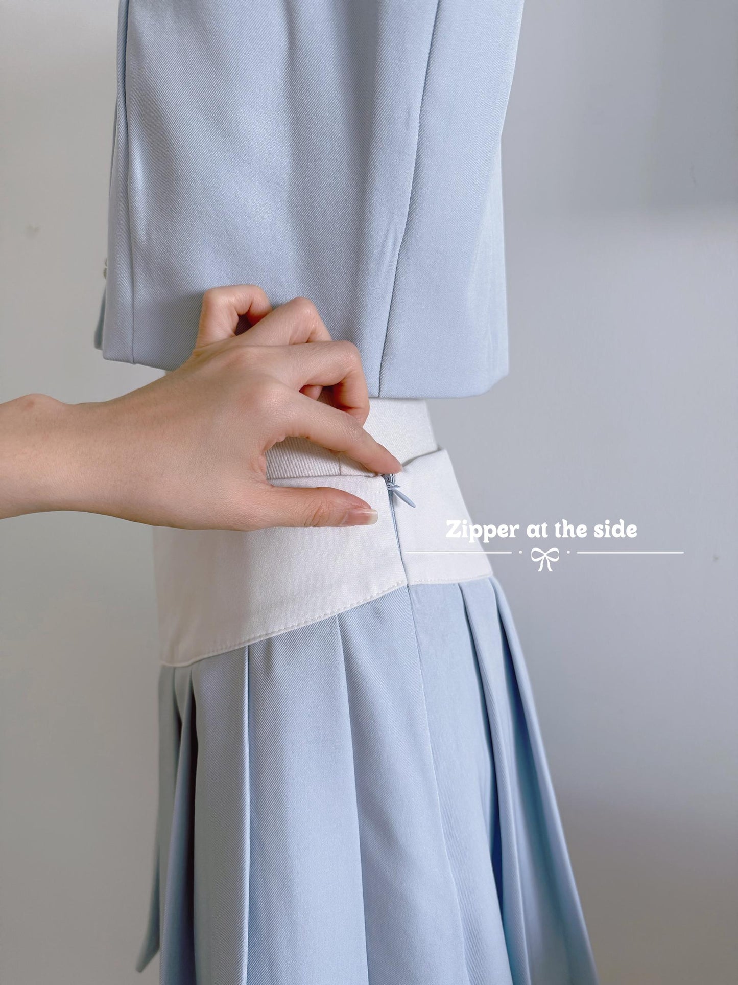 Bluebell Vest Pleated Set Wear