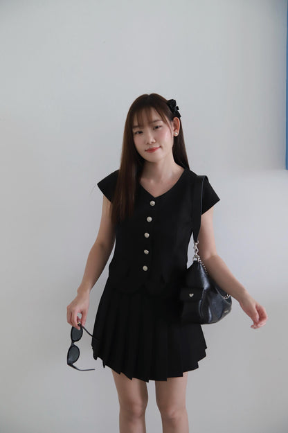Rosie Classy Pleated Skirt Set