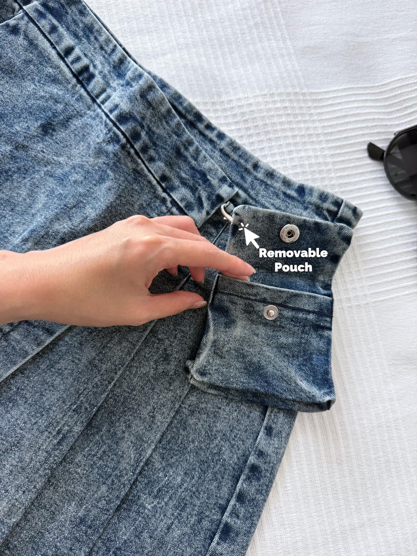 Mona Denim Small Bag Skirt