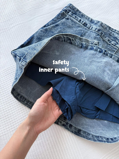 Mona Denim Small Bag Skirt