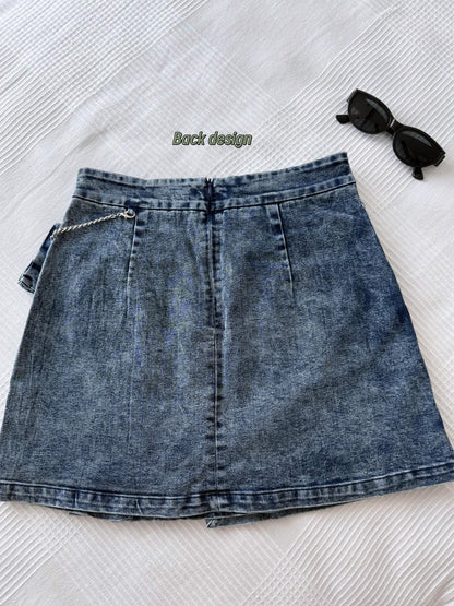 Mona Denim Small Bag Skirt