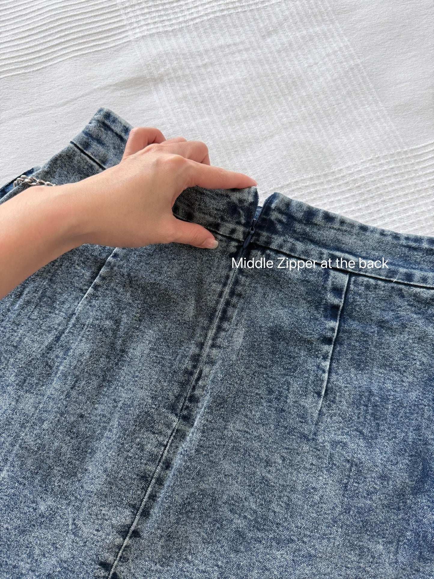 Mona Denim Small Bag Skirt