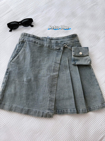 Mona Denim Small Bag Skirt