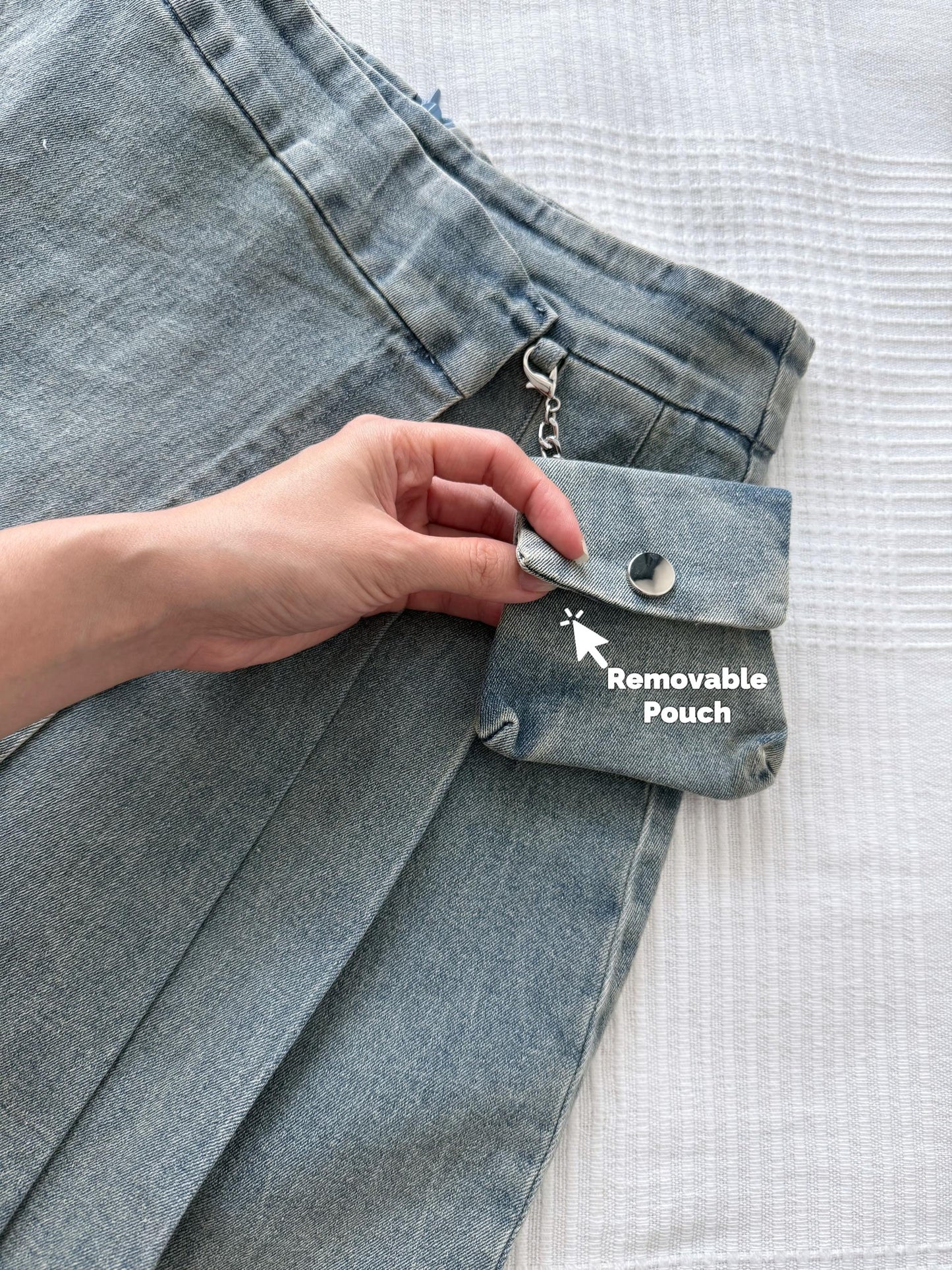 Mona Denim Small Bag Skirt
