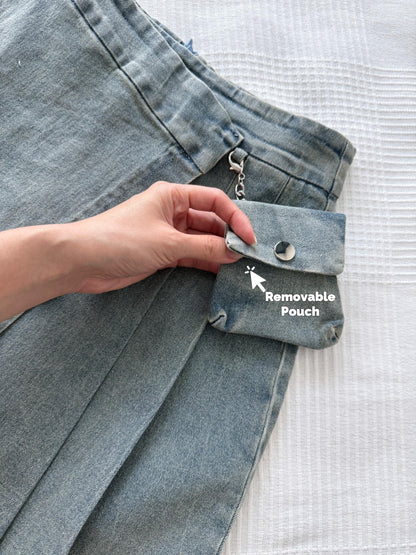Mona Denim Small Bag Skirt
