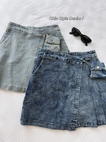 Mona Denim Small Bag Skirt