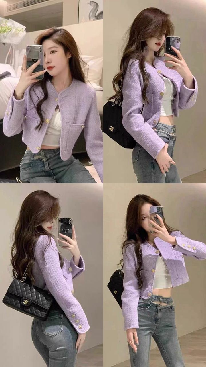 Korean Vintage Tweed Jacket