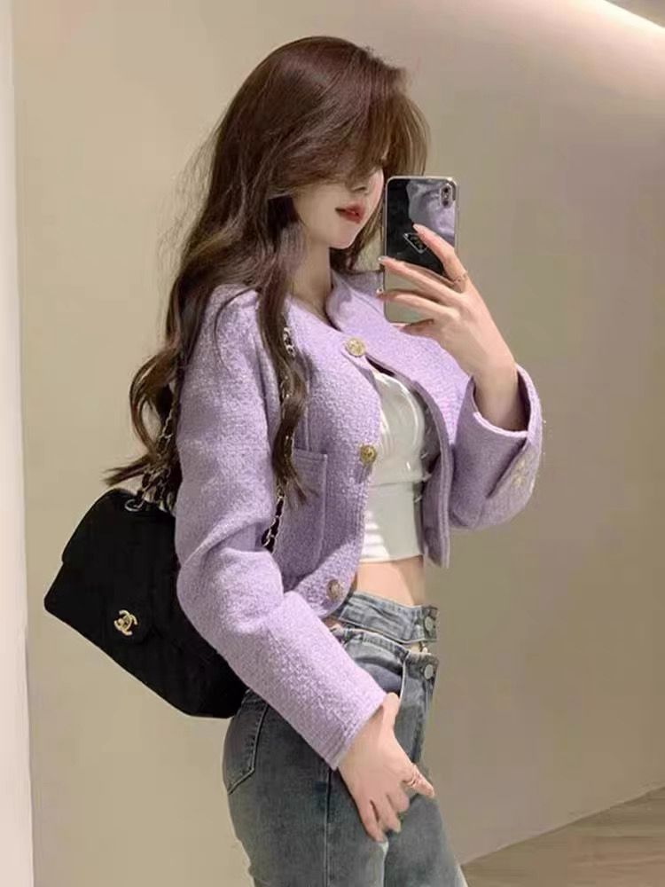 Korean Vintage Tweed Jacket