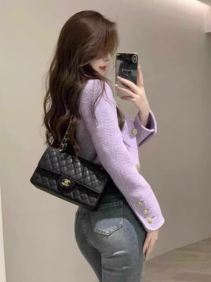 Korean Vintage Tweed Jacket
