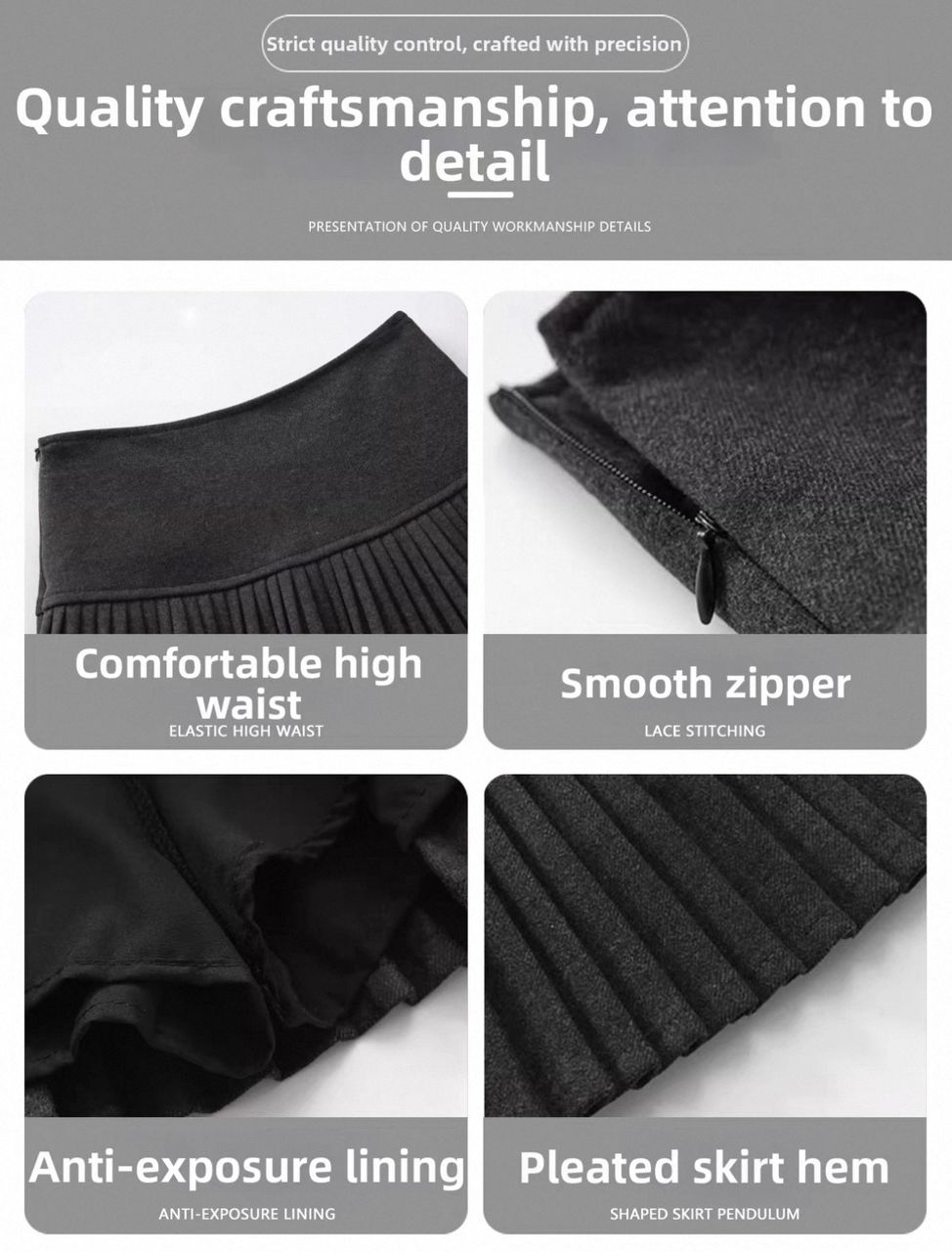Tiana Wool Pleated A Line Skirt